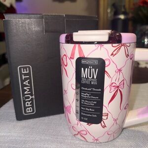 BrüMate MÜV Pink and Red Bows Coffee Mug 15 oz